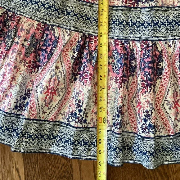 Caroline Constas Tiered Ruffled Cotton Frill Dress Pockets V-Neck Smocked Back - Picture 16 of 16